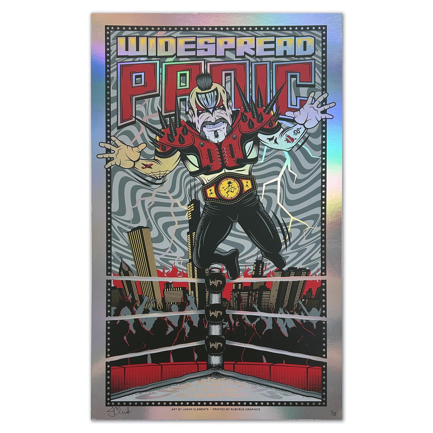 Chicago 2024 Foil Event Poster "The Road Warriors" - Clements SCRATCH AND DENT SALE