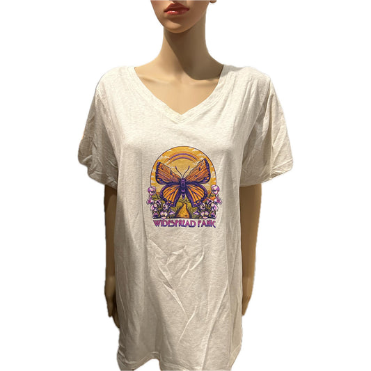 Ladies' Butterfly Curvy V-Neck T-shirt