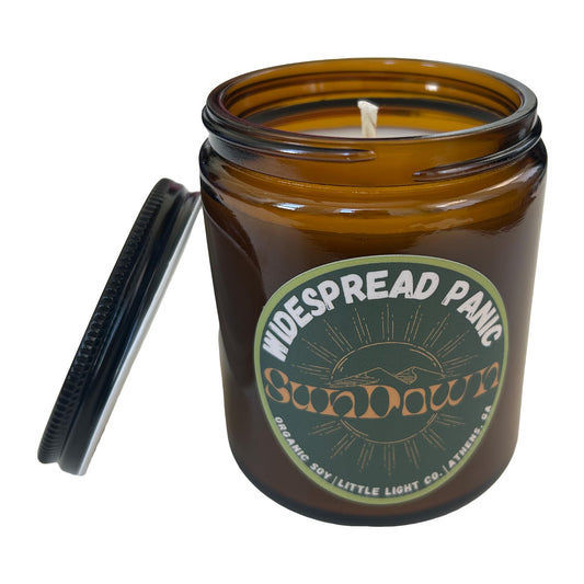 Widespread Panic Organic "Sundown" Soy Candle in Amber Glass