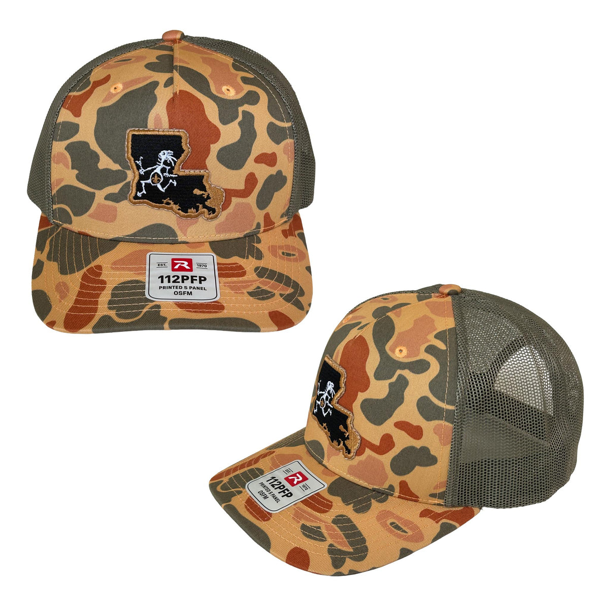 Louisiana Camo Note Eater State Hat