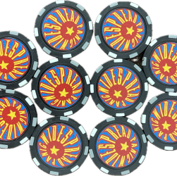 2026 Fire Ball Poker Chips - 10 per Pack