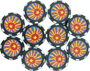 2026 Fire Ball Poker Chips - 10 per Pack