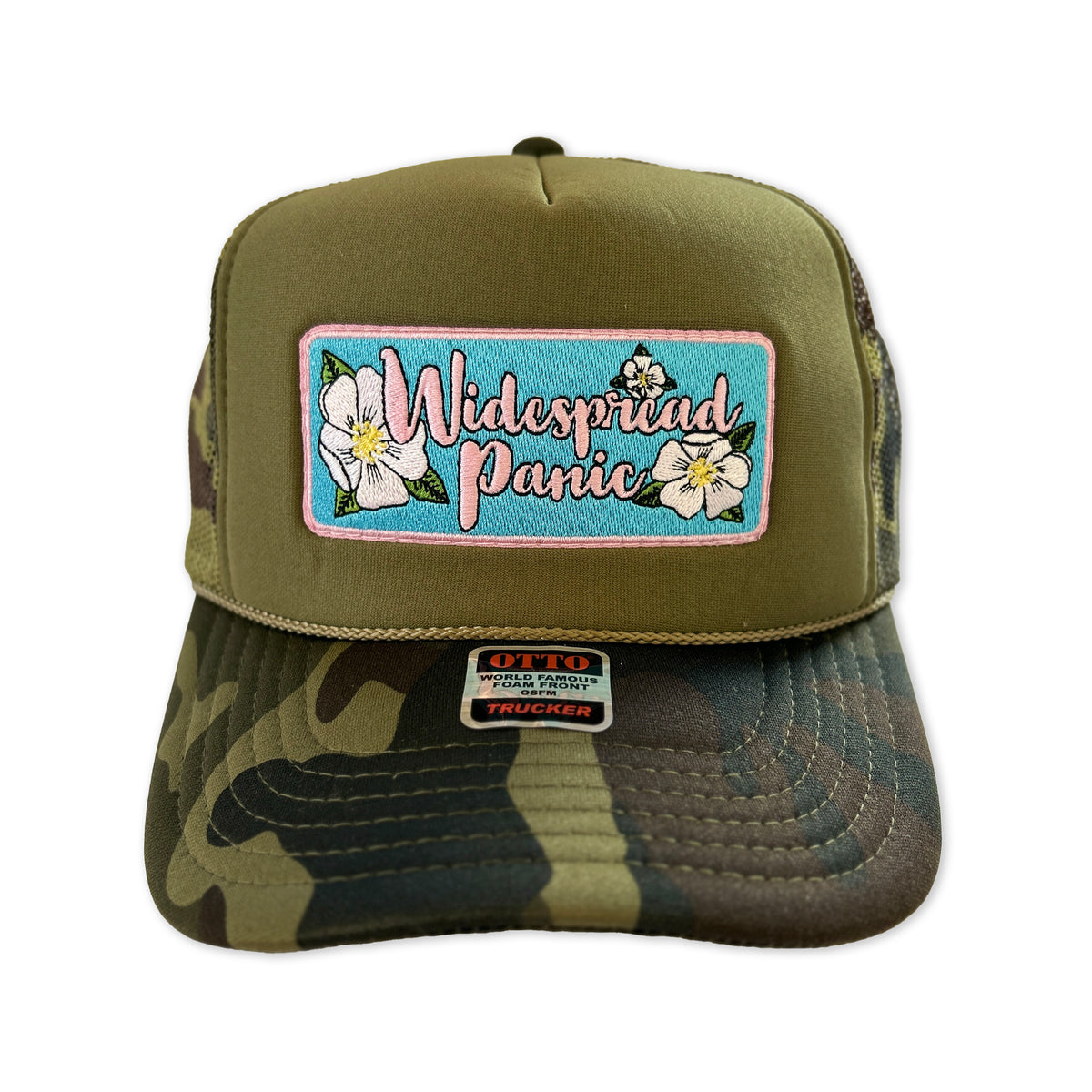 OTTO Lilac Patch Trucker Hat with Multicolor Embroidery Flower Patch Otto Trucker Hat – Widespread Merchandise main image 3