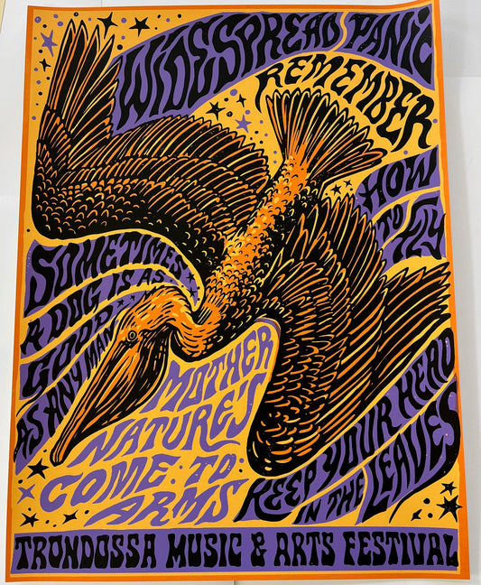 Trondossa Festival Lyric Posters "Diving Pelican" Scratch and dent