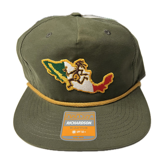 Mexico Note Eater Map Hat - Green