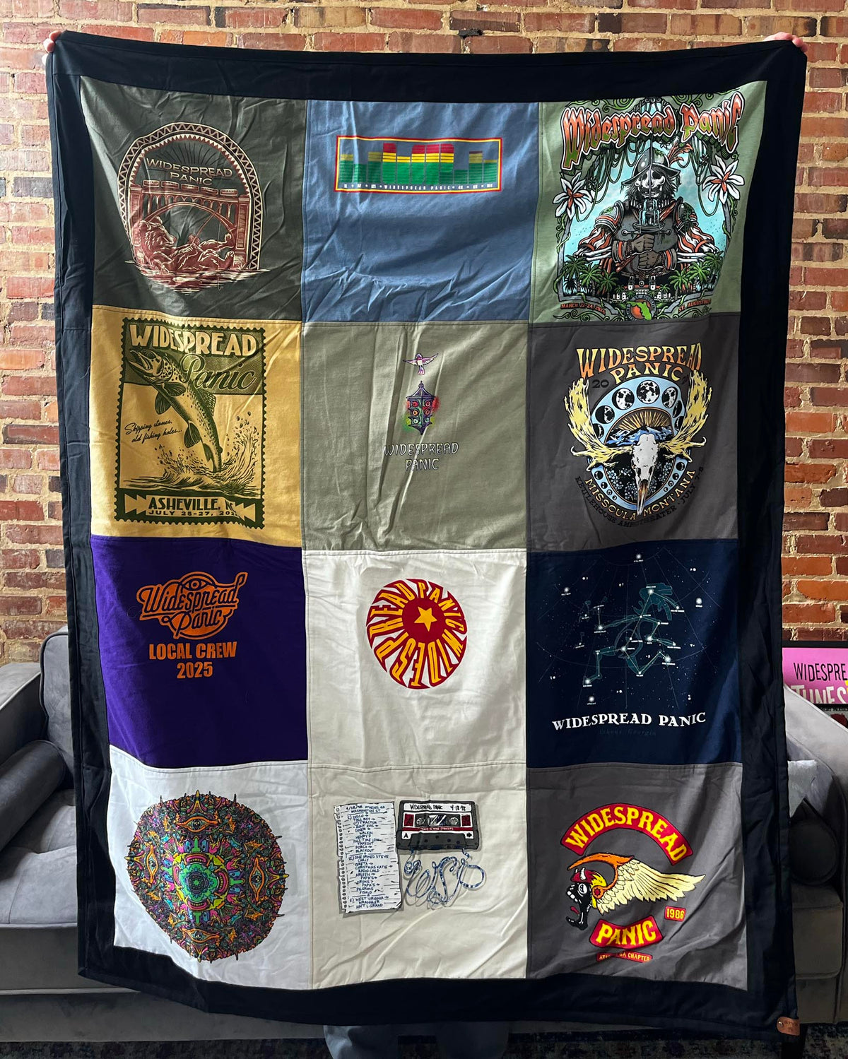 Widespread Panic T-Shirt Quilt