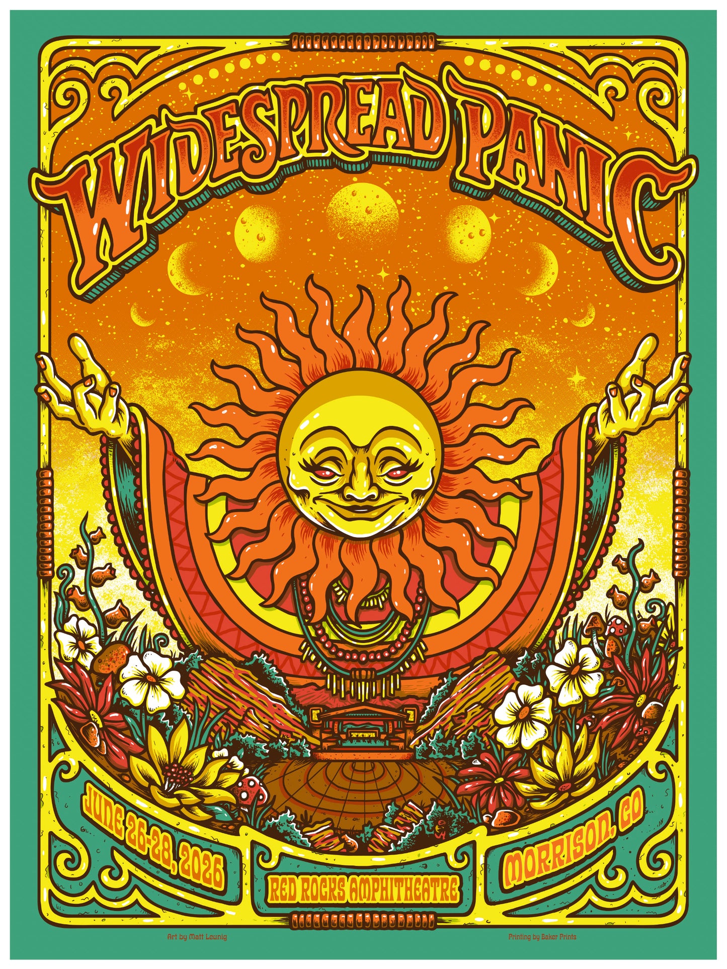 2026 Red Rocks Leunig Poster