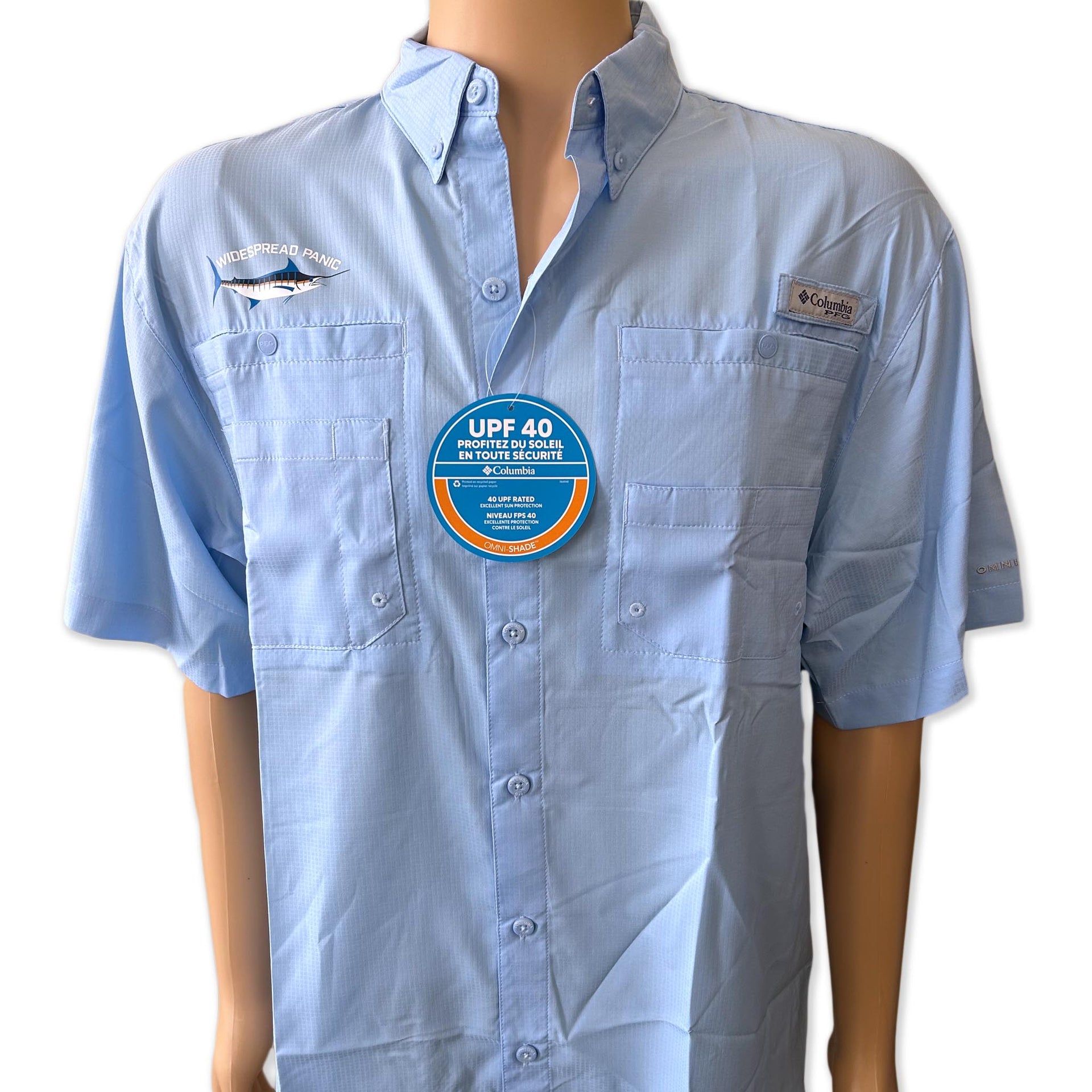 pfg dress shirts Columbia Men's PFG Bahama II Short Sleeve Shirt 3X Sail