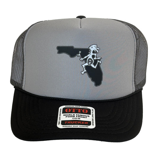 Florida Note Eater Map Hat on an Otto Cap