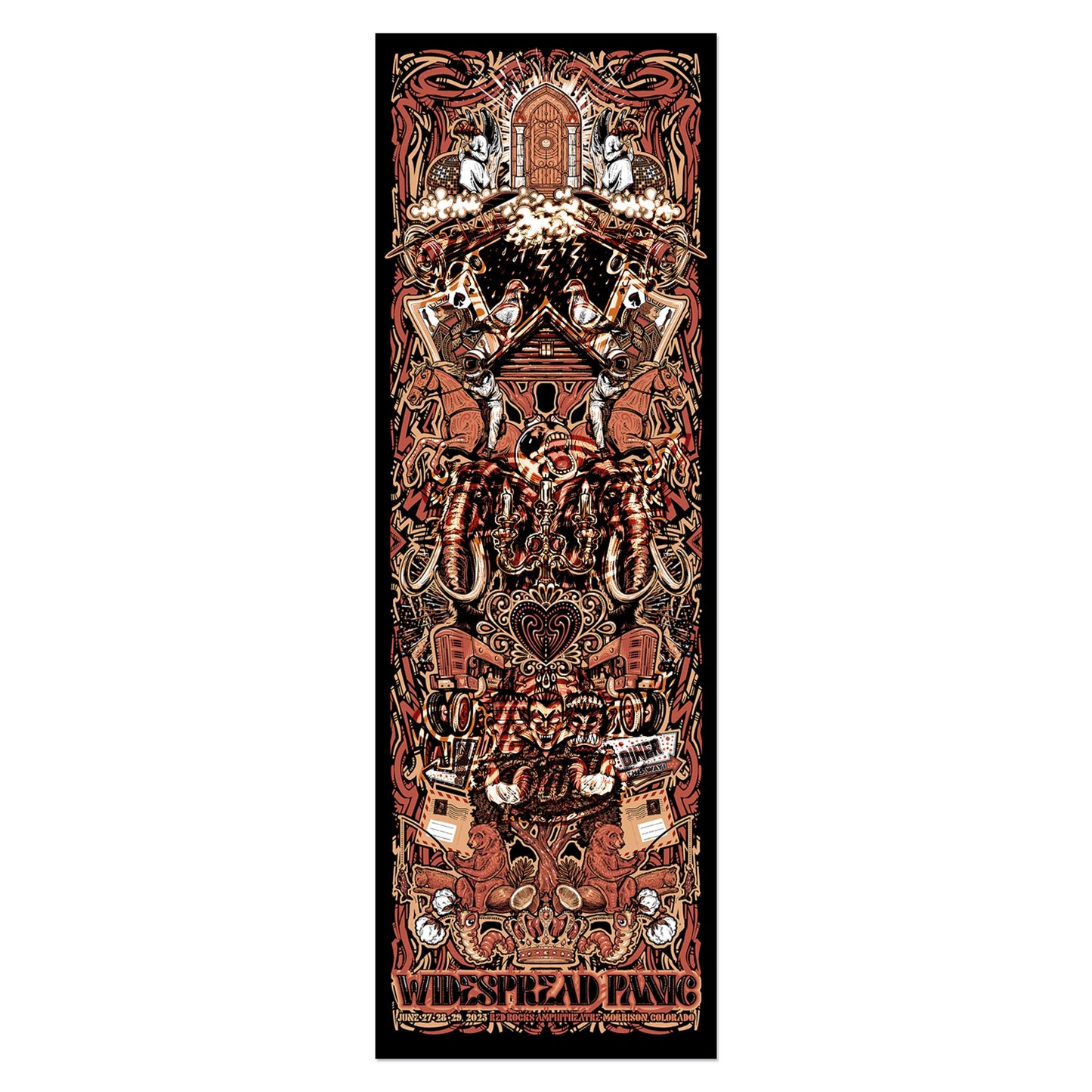 2025 Red Rocks Totem Set List Poster - Wood/Lucchesi Scratch and Dent Sale