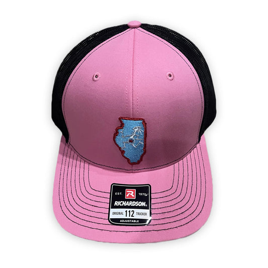Pink Illinois Trucker hats