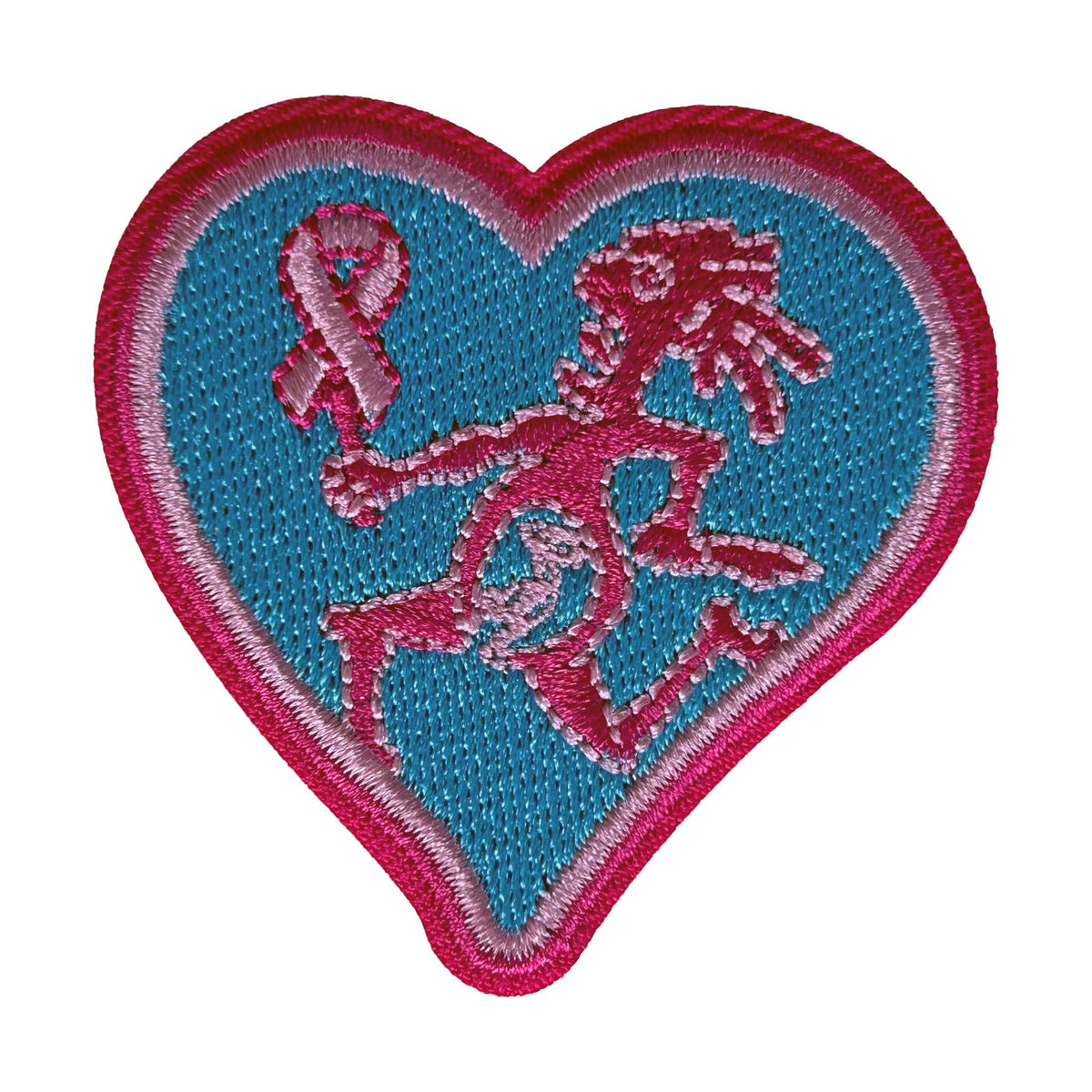 Note Eater Blue & Pink Heart Patch