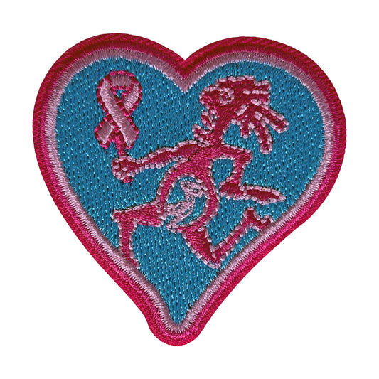 Note Eater Blue & Pink Heart Patch