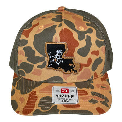 Louisiana Camo Note Eater State Hat