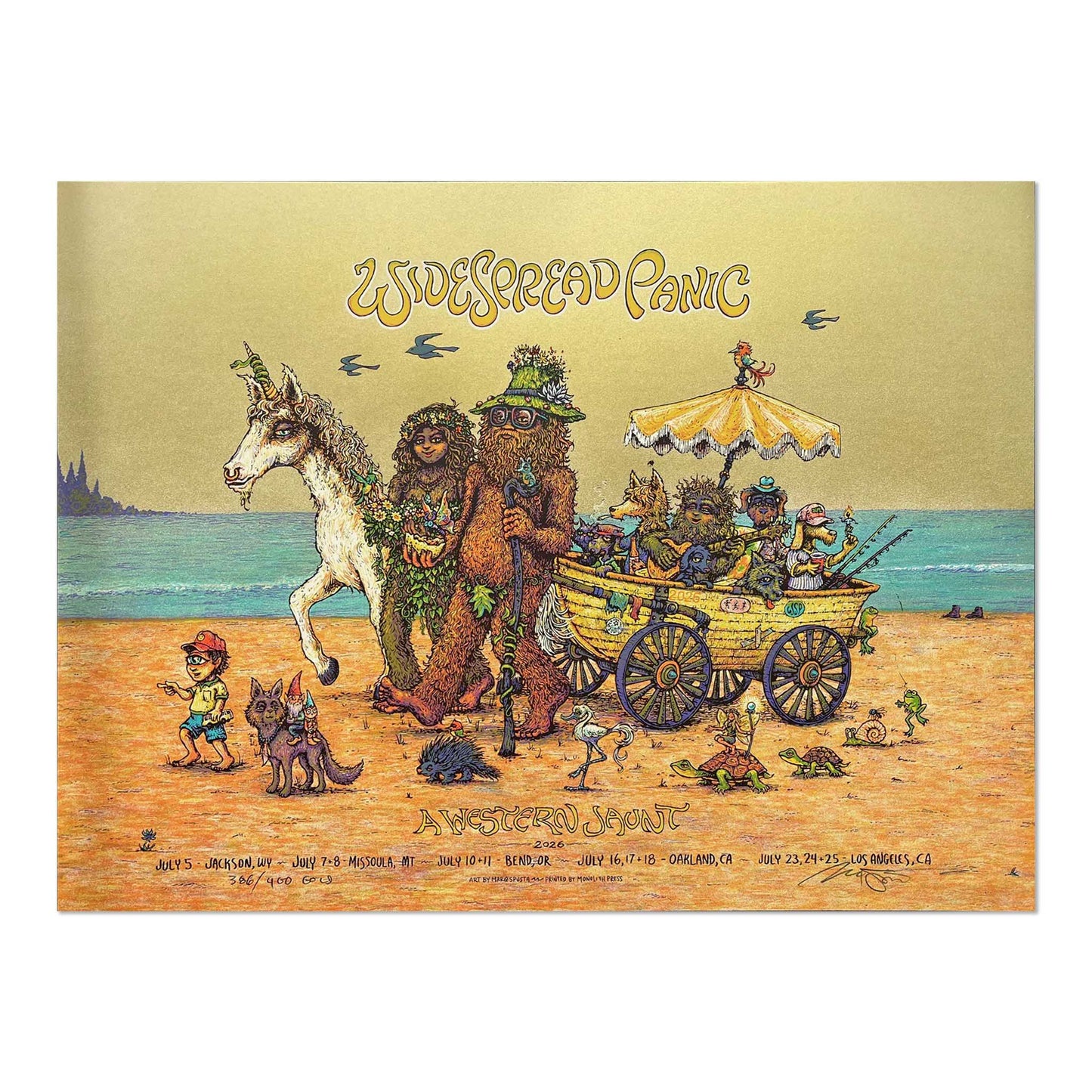 2026 "Western Jaunt" tour poster by Spusta "Gold"