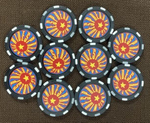 2026 Fire Ball Poker Chips - 10 per Pack