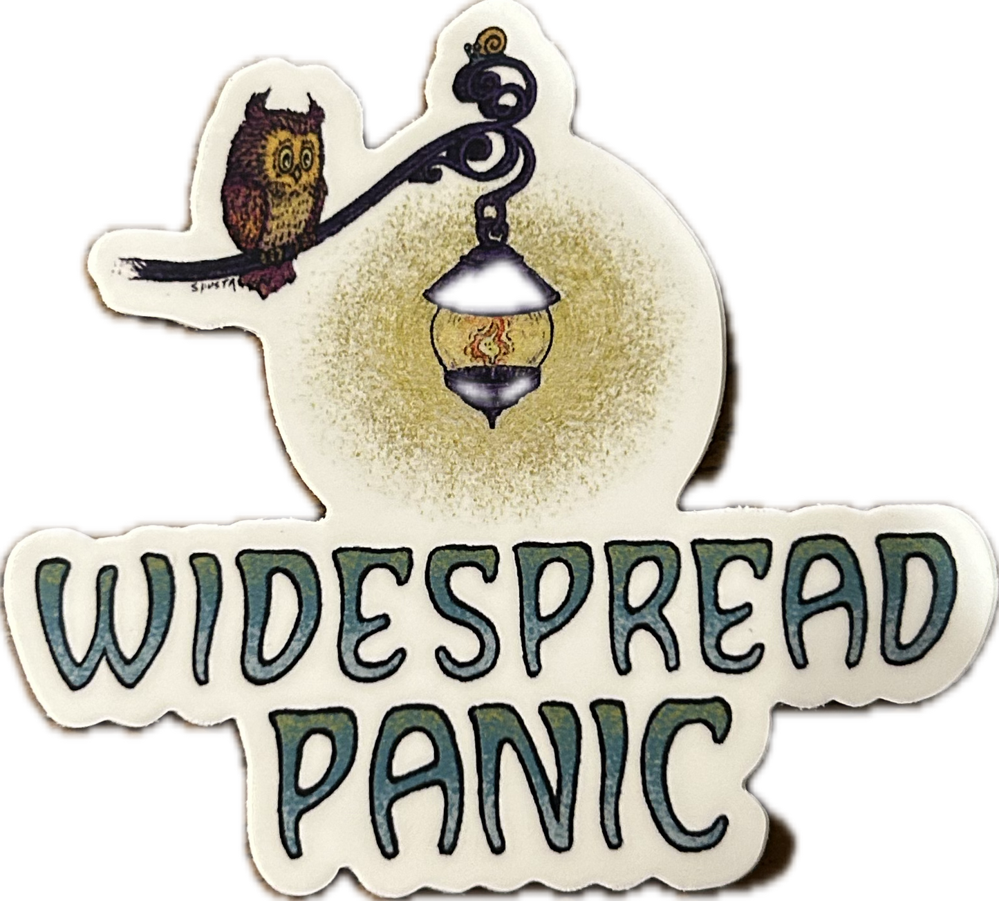 Spusta Owl & Lamp Sticker