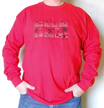 Widespread Panic Noteeater Comic Long Sleeve Tee (Red - XXX)